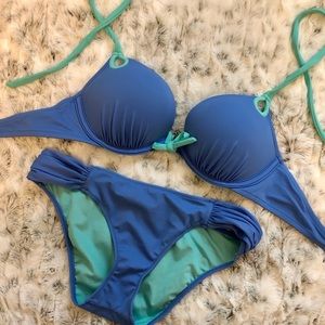 Victoria’s Secret Teal Push Up Swimsuit Set NEW